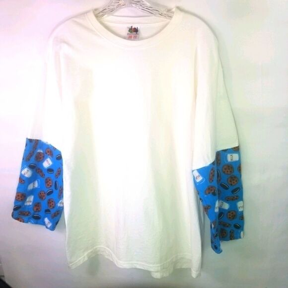 Cute Milk and Cookies Shirt. SIZE L. - Picture 1 of 6